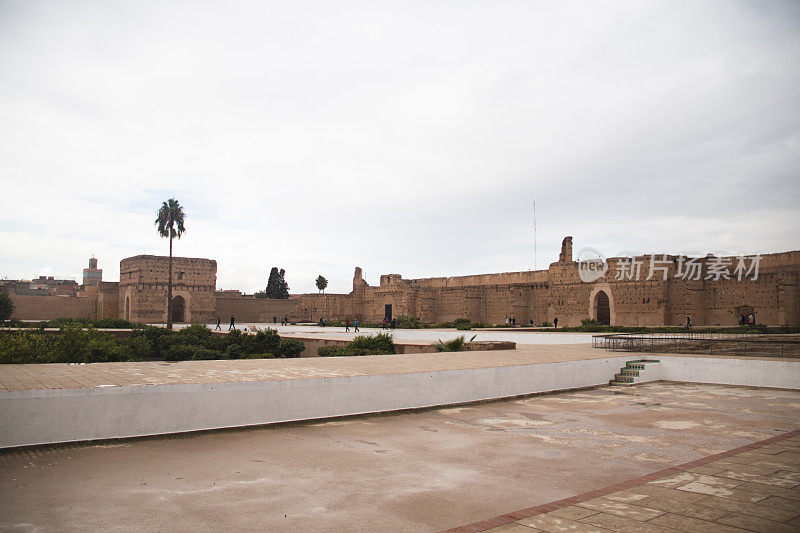 在摩洛哥马拉喀什的Bab Agnaou宫殿里